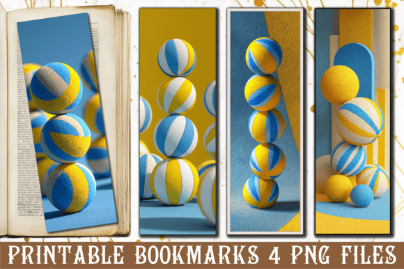 Aesthetic Volleyball Bookmark Graphics for Crafts