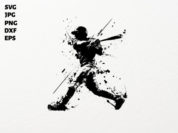 Baseball Batter SVG: Graphics for Crafts