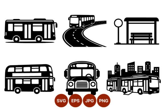 Bus Icons Vector: Essential Graphics for Crafts