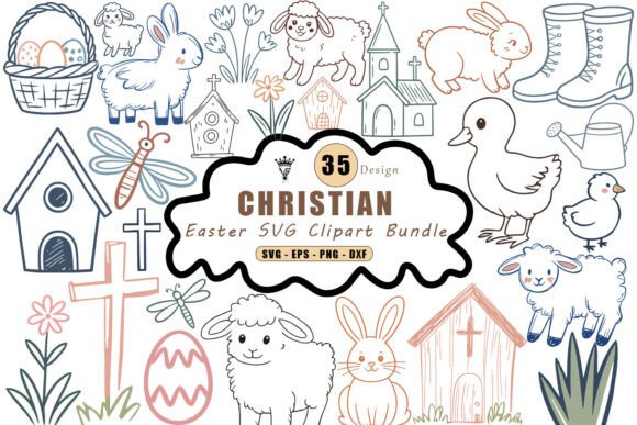 Christian Easter SVG Bundle: Graphics for Crafts