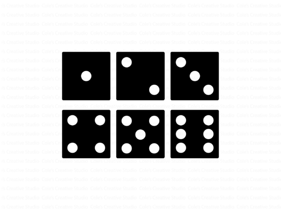 Dice Silhouette Graphics for Crafts & Web