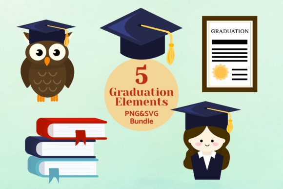 Graduation Elements Graphics for Crafts