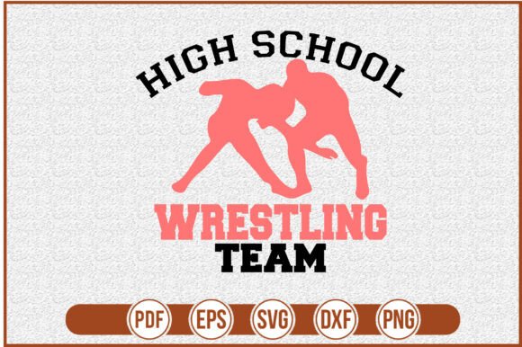 High School Wrestling Team Graphics for Crafts