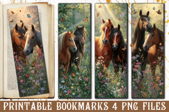 Horses & Butterflies Graphics for Crafts