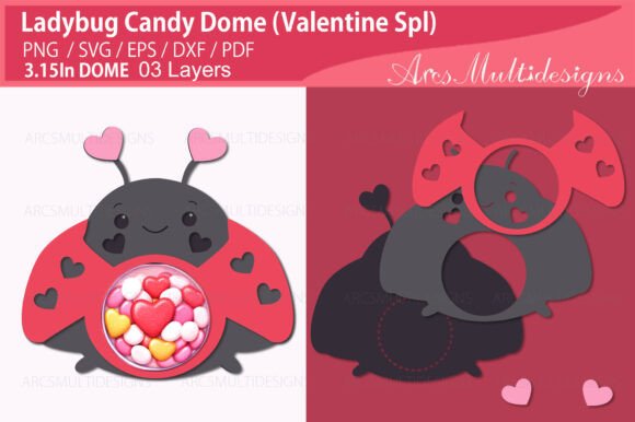 Ladybug Candy Dome: Graphics for Crafts