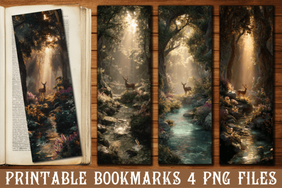 Mystical Forest Deer Graphics for Crafts