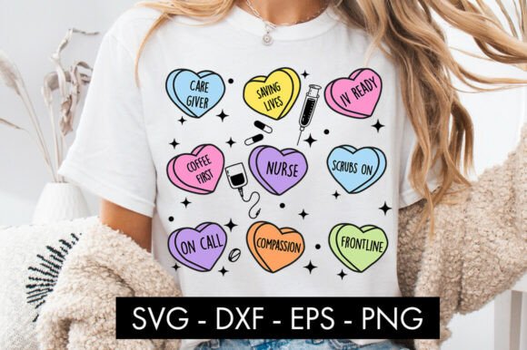 Nurse Candy Heart Graphics for Crafts & Branding