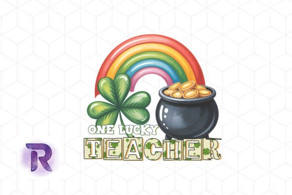 One Lucky Teacher PNG: Graphics for Crafts