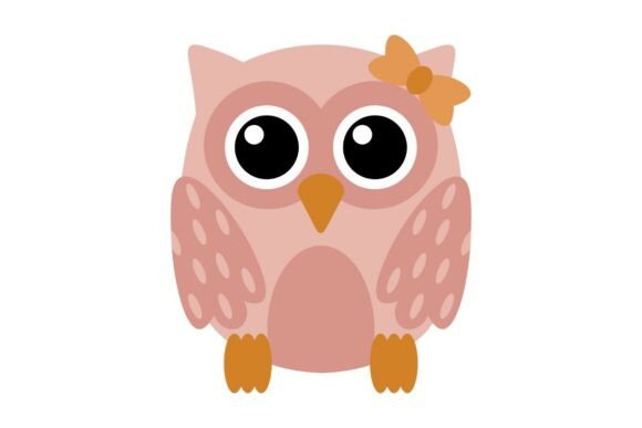 Pink Owl Graphics for Crafts & Branding