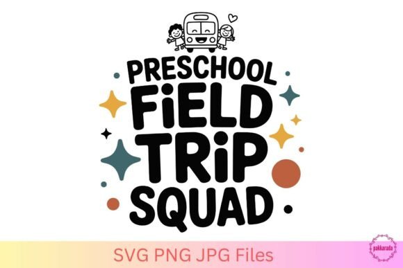 Preschool Field Trip Squad SVG: Graphics for Crafts