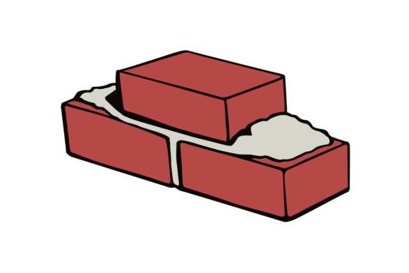 Red Brick Masonry Stack: Graphics for Crafts