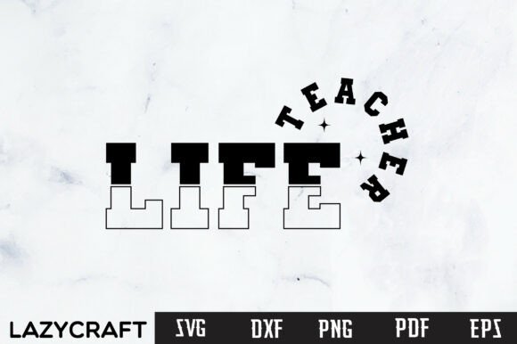 Retro Teacher Life Graphics for Crafts