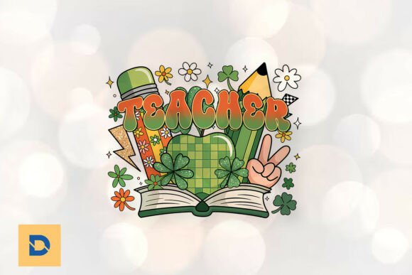 Retro Teacher St. Patrick's Graphics & Crafts