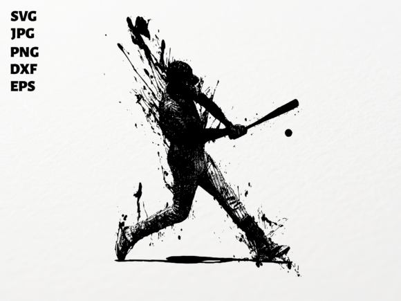 Review: Baseball Batter Ink Splash SVG for Embroidery