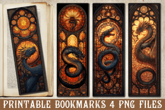 Reviewing the Stained Glass Dark Dragon PNG Bookmark
