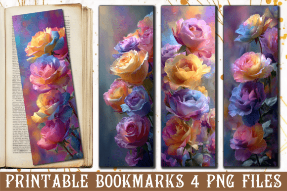 Reviewing the Vibrant Floral Pastel Rose Bookmark Design
