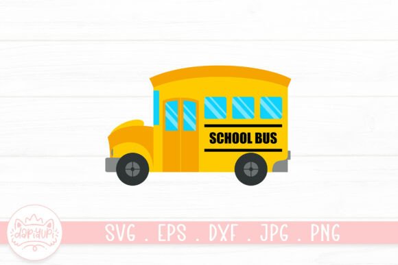 School Bus Graphics for Crafts & Digital Shops