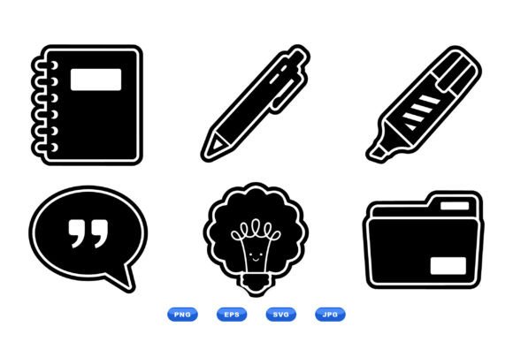 School Stationery Graphics for Crafts