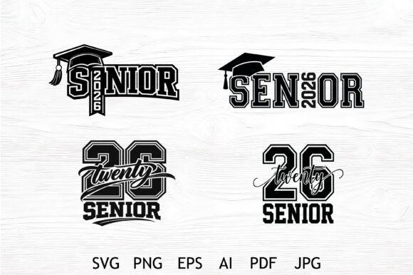 Senior 2026 Graduation SVG Bundle: Graphics for Crafts