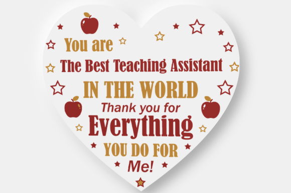 Teaching Assistant Heart Sign: Graphics for Crafts