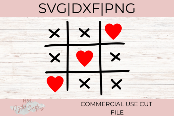Valentine Tic Tac Toe Svg: Graphics for Crafts