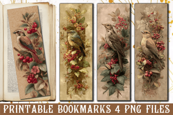 Vintage Sparrow Graphics for Crafts